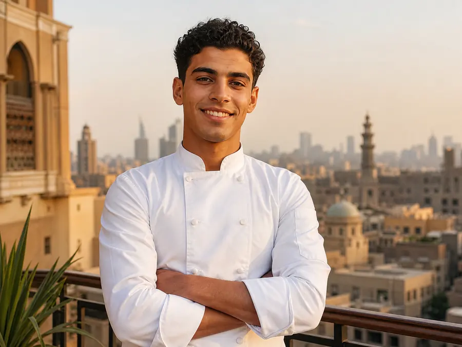 Junger Koch aus Ägypten